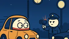 Dowcip: Policjant zatrzymuje mnie po północy…